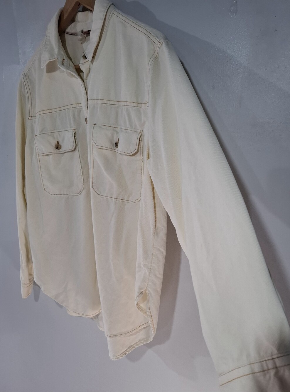 Pilcro Women's Button Down Shirt Corduroy Sz M Relaxed Soft Cotton Utility Fall - Picture 5 of 12